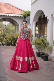 Women’s Lehenga Choli Set with Embroidered Blouse
