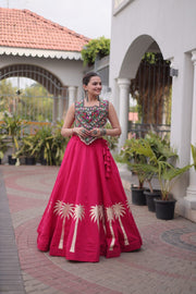 Women’s Lehenga Choli Set with Embroidered Blouse