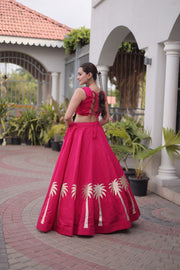 Women’s Lehenga Choli Set with Embroidered Blouse
