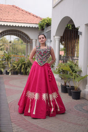 Women’s Lehenga Choli Set with Embroidered Blouse