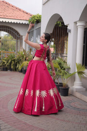 Women’s Lehenga Choli Set with Embroidered Blouse