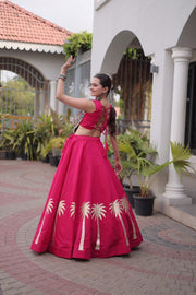 Women’s Lehenga Choli Set with Embroidered Blouse