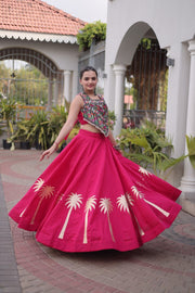 Women’s Lehenga Choli Set with Embroidered Blouse
