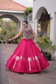Women’s Lehenga Choli Set with Embroidered Blouse