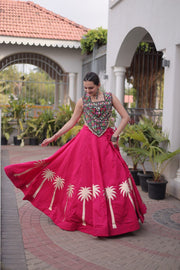 Women’s Lehenga Choli Set with Embroidered Blouse