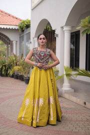 Women’s Lehenga Choli Set with Embroidered Blouse