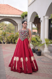 Women’s Lehenga Choli Set with Embroidered Blouse