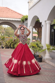Women’s Lehenga Choli Set with Embroidered Blouse