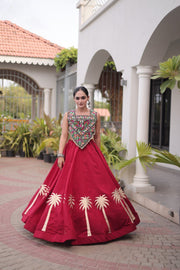 Women’s Lehenga Choli Set with Embroidered Blouse