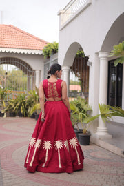 Women’s Lehenga Choli Set with Embroidered Blouse