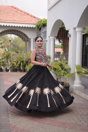 Women’s Lehenga Choli Set with Embroidered Blouse