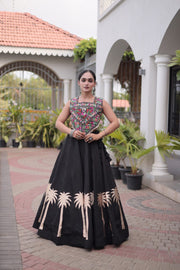 Women’s Lehenga Choli Set with Embroidered Blouse