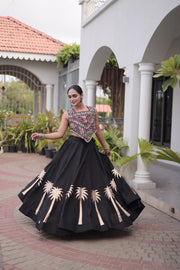 Women’s Lehenga Choli Set with Embroidered Blouse