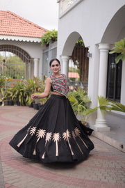 Women’s Lehenga Choli Set with Embroidered Blouse