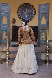 Women’s Floral Embroidered Lehenga With Top Style Festive Outfit