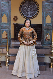 Women’s Floral Embroidered Lehenga With Top Style Festive Outfit