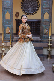 Women’s Floral Embroidered Lehenga With Top Style Festive Outfit