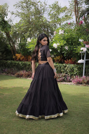 New Cotton Lehenga Choli Set with Kutchi Patchwork Blouse