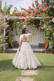 New Cotton Lehenga Choli Set with Kutchi Patchwork Blouse