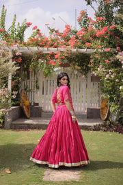 New Cotton Lehenga Choli Set with Kutchi Patchwork Blouse