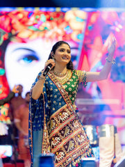 Women’s Navy Blue Special Gujarati Navratri Lehenga Choli