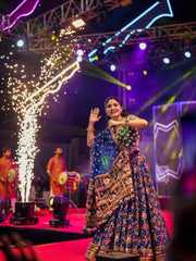 Women’s Navy Blue Special Gujarati Navratri Lehenga Choli
