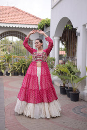 Women’s Lehenga Choli with Laheriya Print work For Women