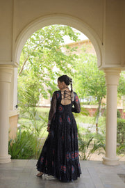 Women’s Anarkali Gown with Kutchi Patchwork For Women
