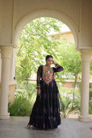 Women’s Anarkali Gown with Kutchi Patchwork For Women