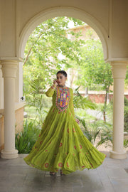 Women’s Anarkali Gown with Kutchi Patchwork For Women
