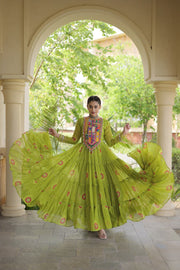 Women’s Anarkali Gown with Kutchi Patchwork For Women