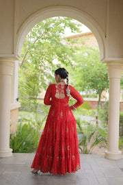 Women’s Anarkali Gown with Kutchi Patchwork For Women