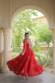 Women’s Anarkali Gown with Kutchi Patchwork For Women