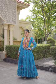 Women’s Anarkali Gown with Kutchi Patchwork For Women