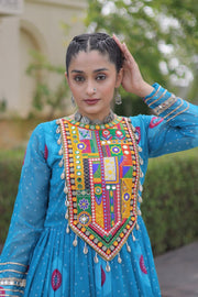 Women’s Anarkali Gown with Kutchi Patchwork For Women