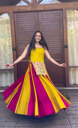 Women’s Designer Cotton Lehenga Choli Set with Embroidered Choli