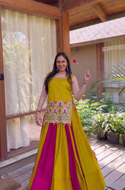 Women’s Designer Cotton Lehenga Choli Set with Embroidered Choli