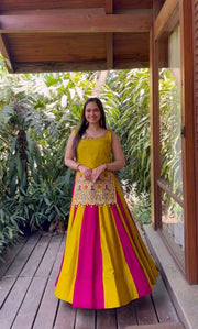 Women’s Designer Cotton Lehenga Choli Set with Embroidered Choli