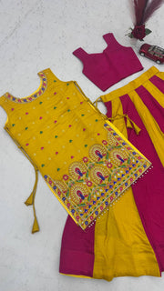 Women’s Designer Cotton Lehenga Choli Set with Embroidered Choli