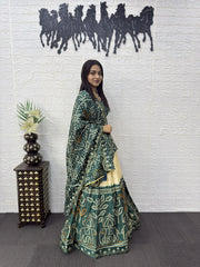 Women’s Bandhani Printed Lehenga Choli Set with Dupatta