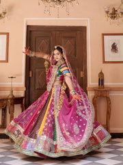 Women’s Gujarati Navratri Lehenga Choli with Real Mirror Work