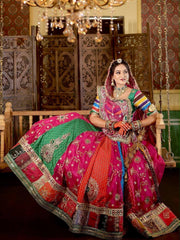Women’s Gujarati Navratri Lehenga Choli with Real Mirror Work