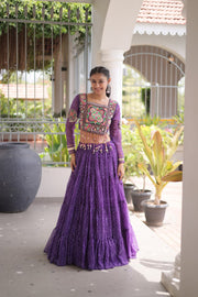 Women’s Bandhani Print Lehenga Choli with Kutchi Patchwork