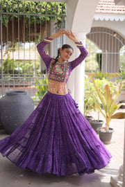 Women’s Bandhani Print Lehenga Choli with Kutchi Patchwork