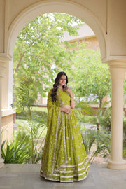 Women’s Floral Printed Lehenga Choli with Dupatta, Stitched Traditional Ethnic Wear