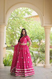 Women’s Floral Printed Lehenga Choli with Dupatta, Stitched Traditional Ethnic Wear