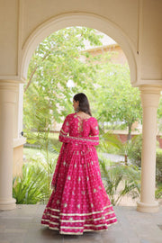 Women’s Floral Printed Lehenga Choli with Dupatta, Stitched Traditional Ethnic Wear