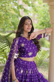 Women’s Floral Printed Lehenga Choli with Dupatta, Stitched Traditional Ethnic Wear