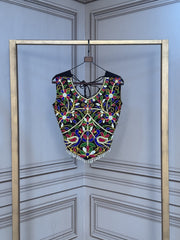 Women’s Traditional Kutchi Work Blouse with Multicolor Embroidery