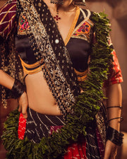 Women’s Red Gujarati Garba Lehenga Choli For Women